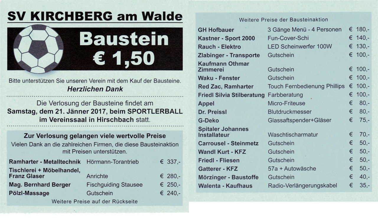 Bausteinaktion 2017