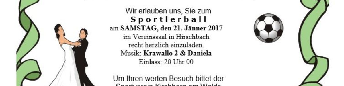 Einladung zum Sportlerball